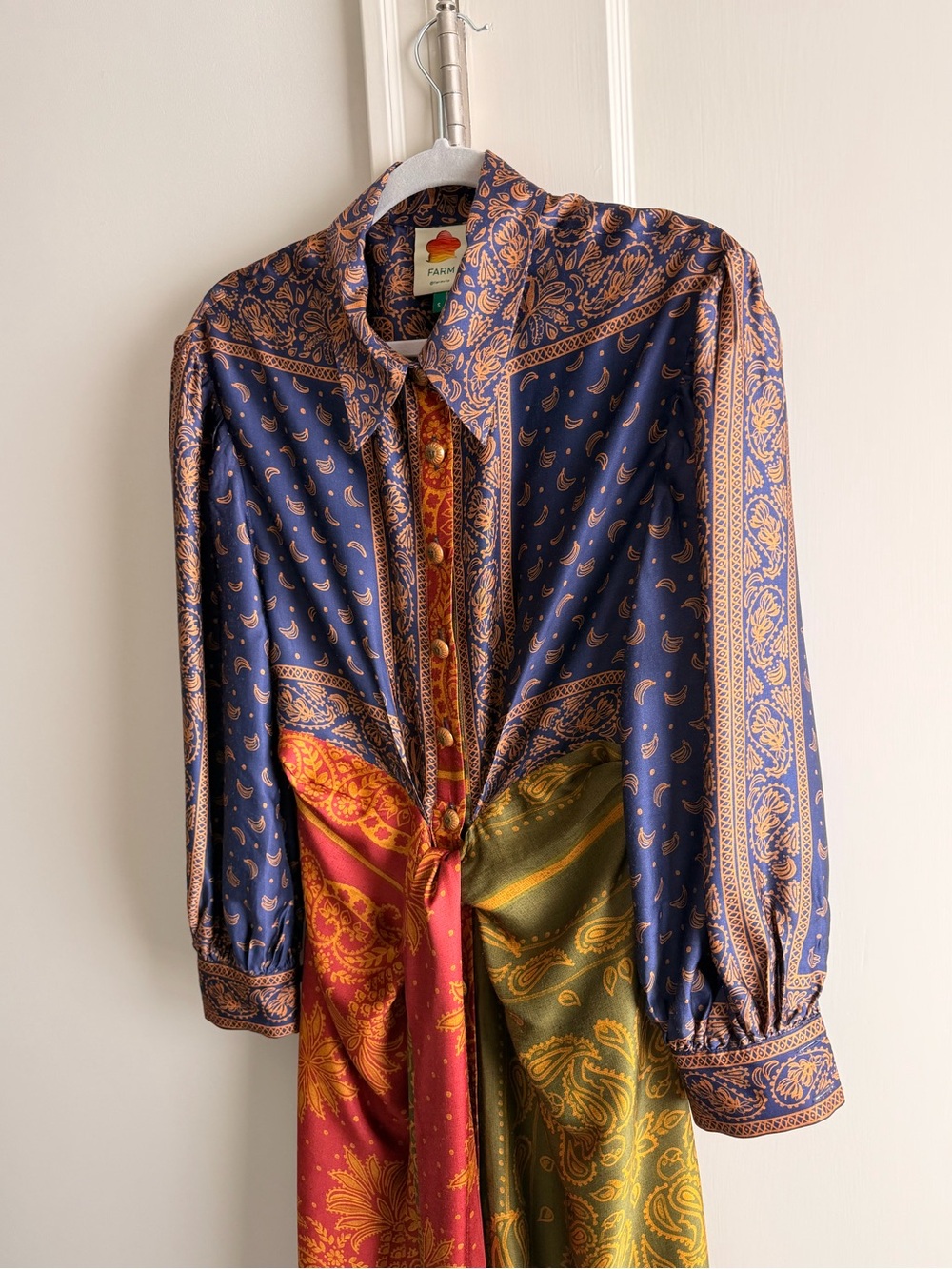 Multicolor Paisley Tie-Waist Midi Skirt - Picture 7 of 7